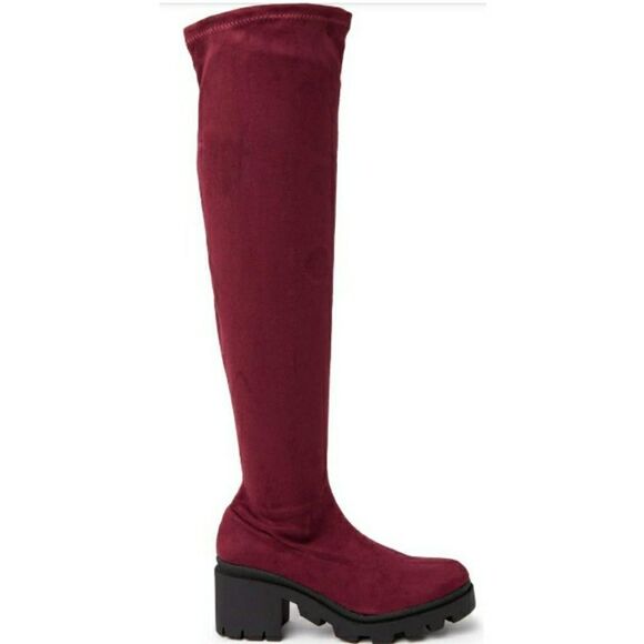 Wild Diva Lounge Vivica Lug Sole Platform Tall Boot sz 8.5, 10 NWT & Box - Picture 4 of 15